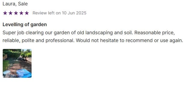 Customer review screenshot from MyBuilder